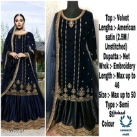 Trendy Alluring Sharara - Free Size, Maroon, Georgette, Embellished, Pack of:1